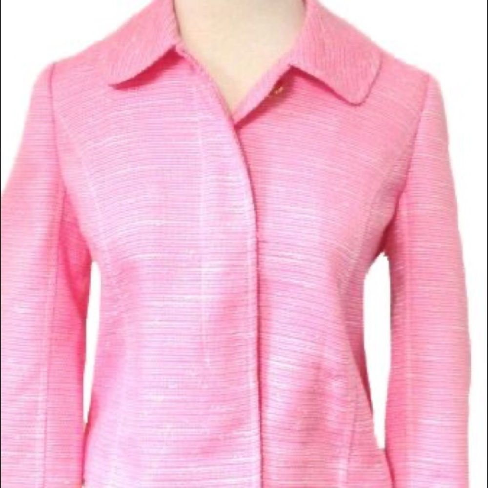 Lilly Pulitzer Beauford pink tweed boucle blazer 4